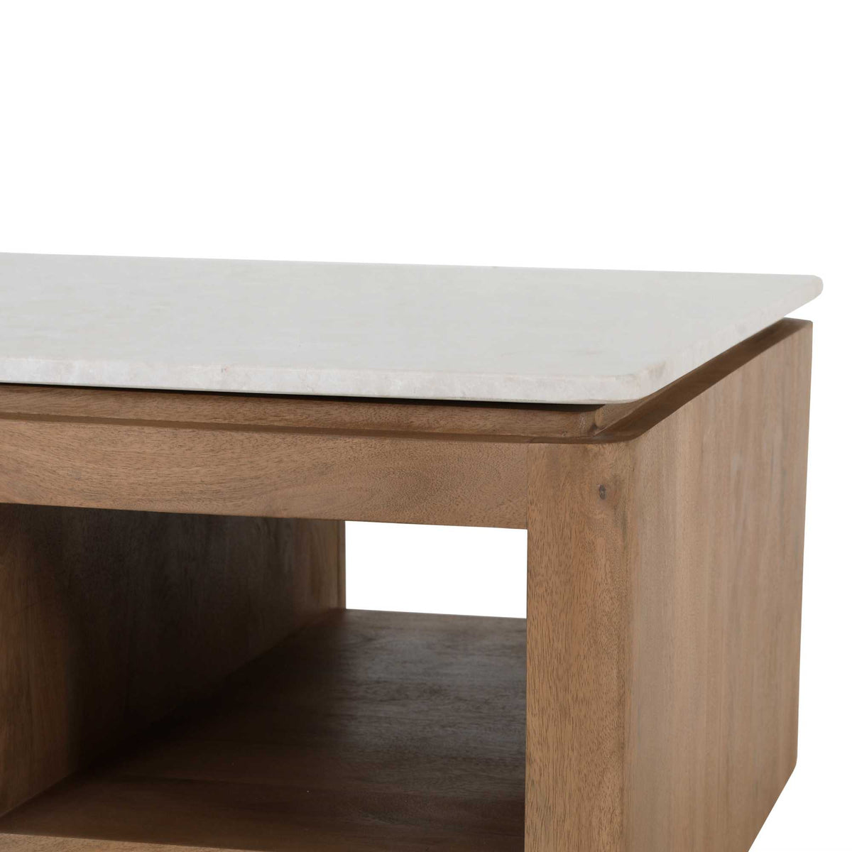 Couchtisch quadratisch Dallas Natur Mangoholz 80 cm