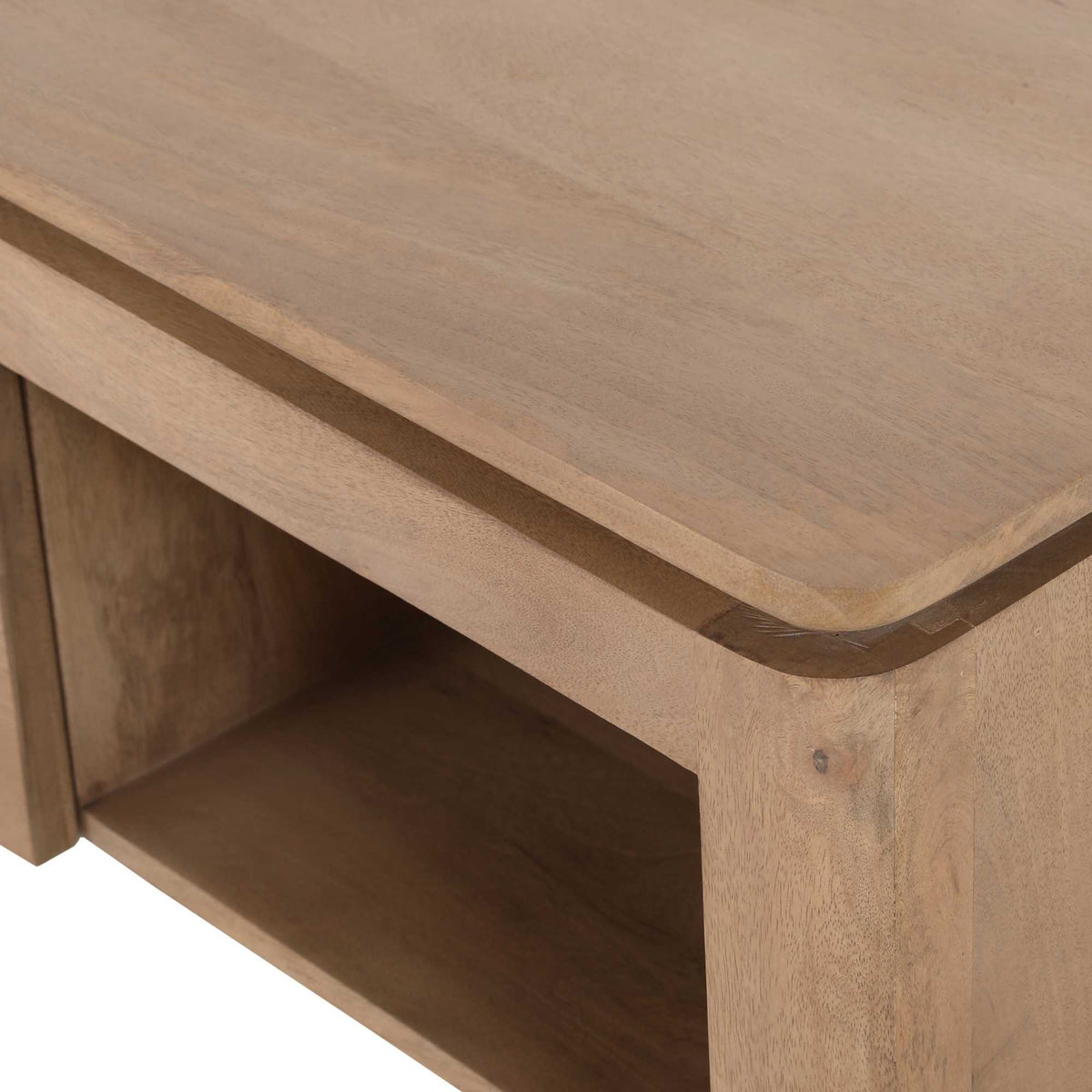 Couchtisch quadratisch Dallas Natur Mangoholz 80 cm