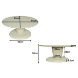 Couchtisch Mabel Sand Mangoholz 90 cm