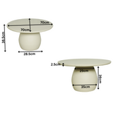 Couchtisch Mosi Sand Mangoholz 70 cm