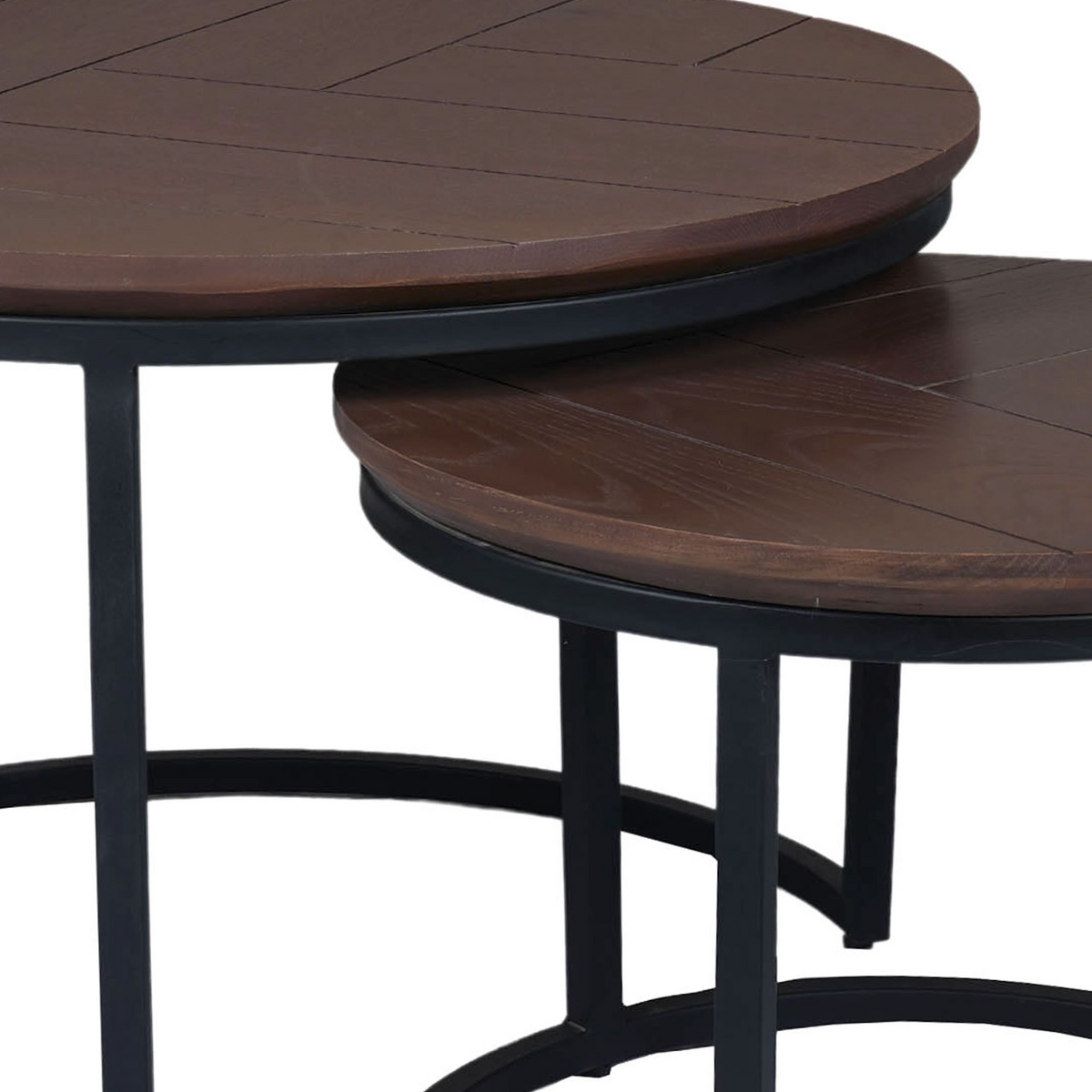 Couchtisch-Set Otik Nussbaum Eichenholz 70 cm