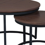Couchtisch-Set Otik Nussbaum Eichenholz 70 cm
