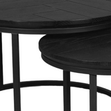 Couchtisch-Set Otik Schwarz Eichenholz 70 cm