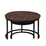 Couchtisch-Set Otik Braun Eichenholz 70 cm