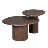 Couchtisch-Set Mirre Braun Mangoholz 70 cm