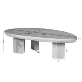 Couchtisch Zillah Braun Eichenholz 130 cm