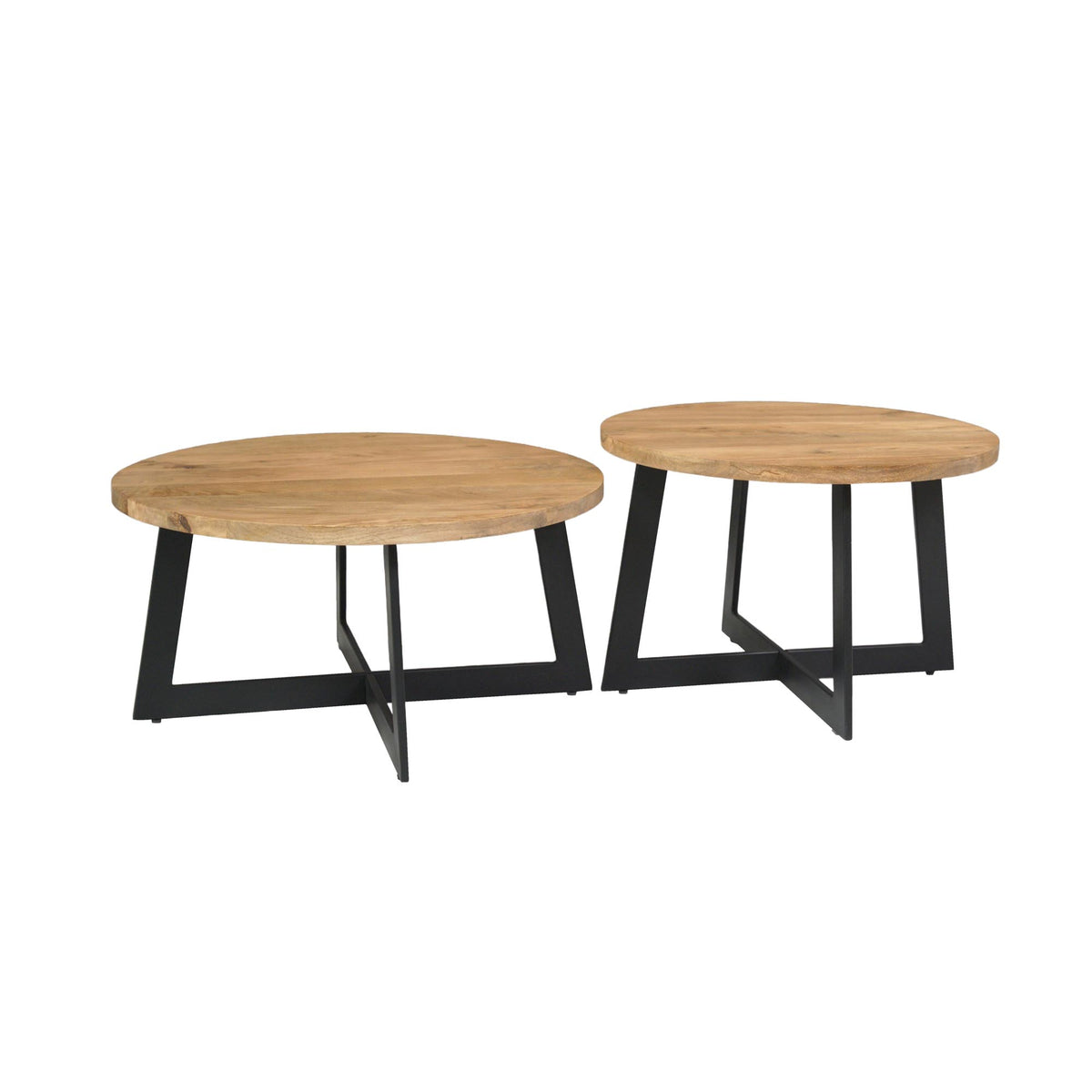 Couchtisch-Set Atlanta Natur Mangoholz 70 cm