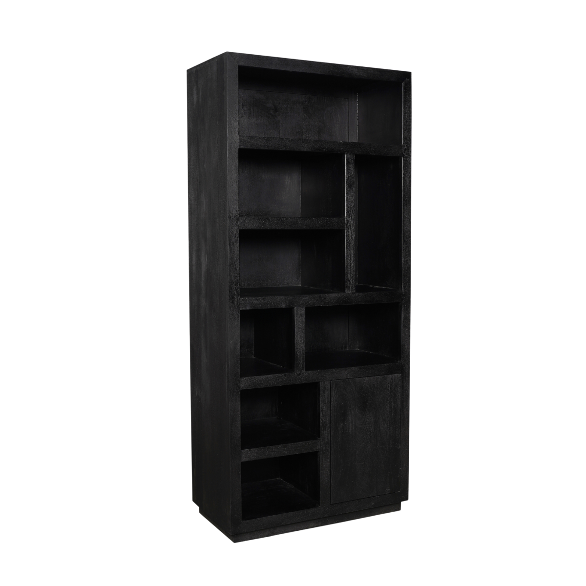 Regal Brussel Schwarz Mangoholz 90 cm
