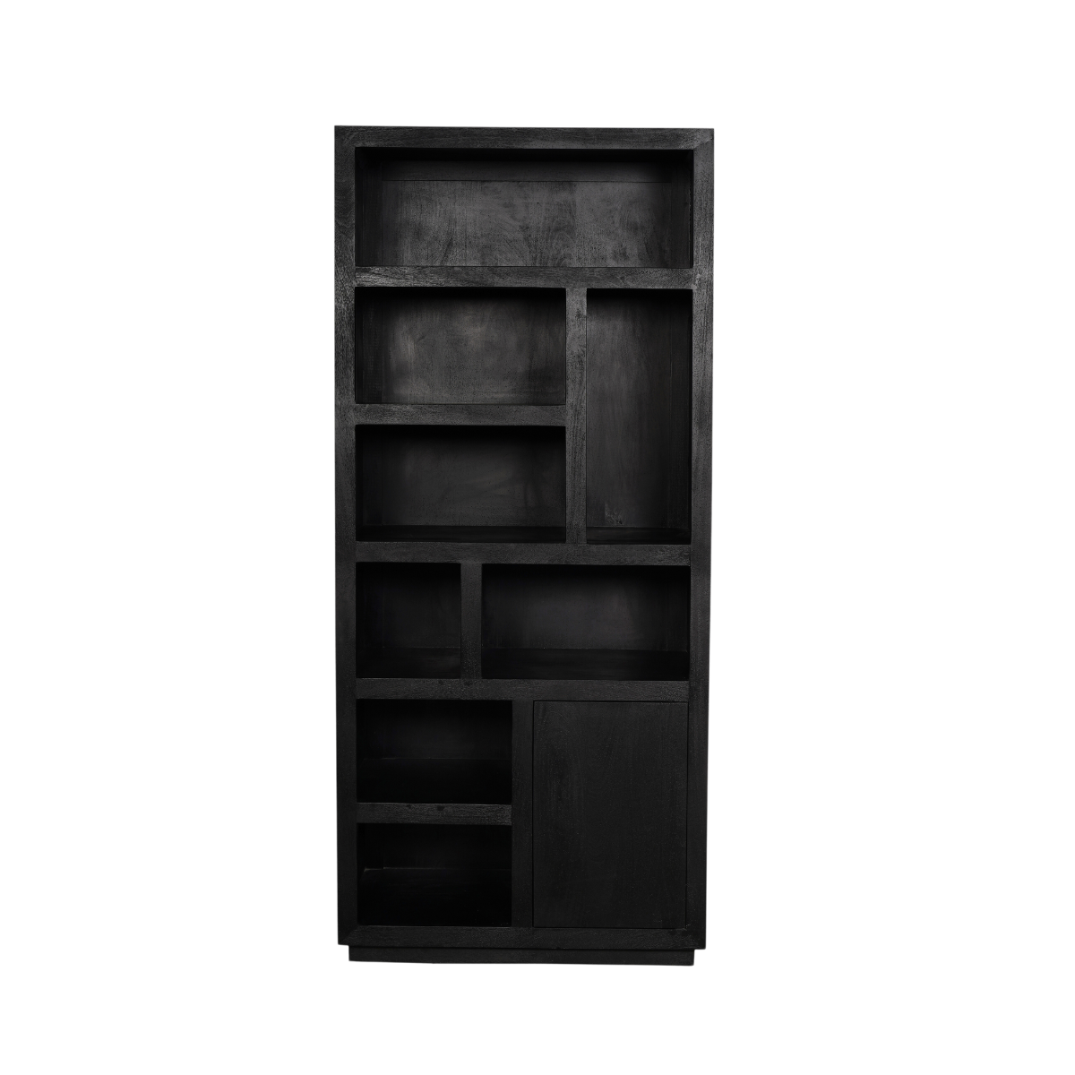Regal Brussel Schwarz Mangoholz 90 cm