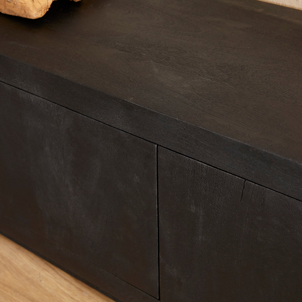 TV-Lowboard Brussel Schwarz Mangoholz 150 cm