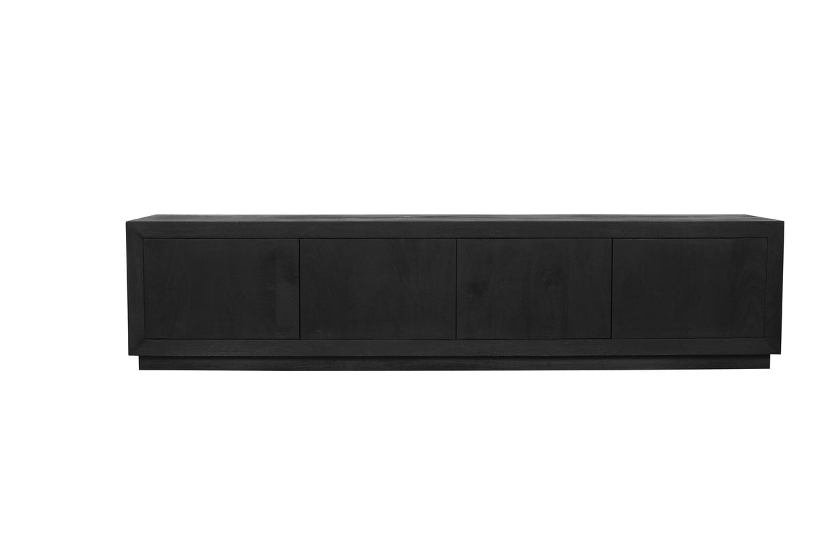 TV-Lowboard Brussel Schwarz Mangoholz 200 cm