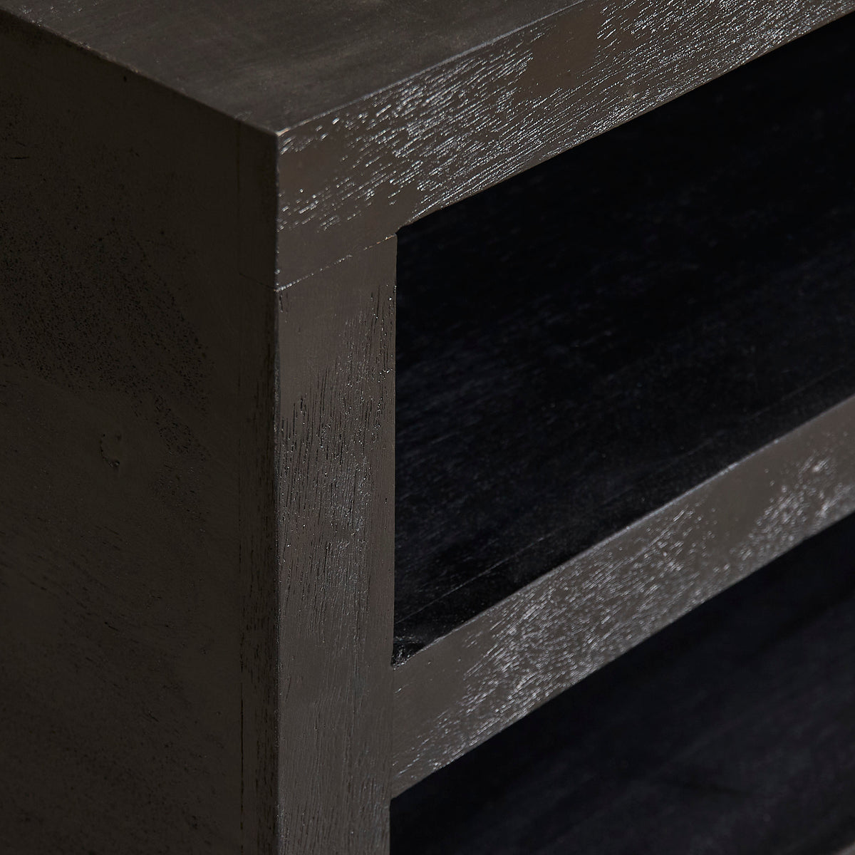 Couchtisch quadratisch Brussel Schwarz Mangoholz 80 cm