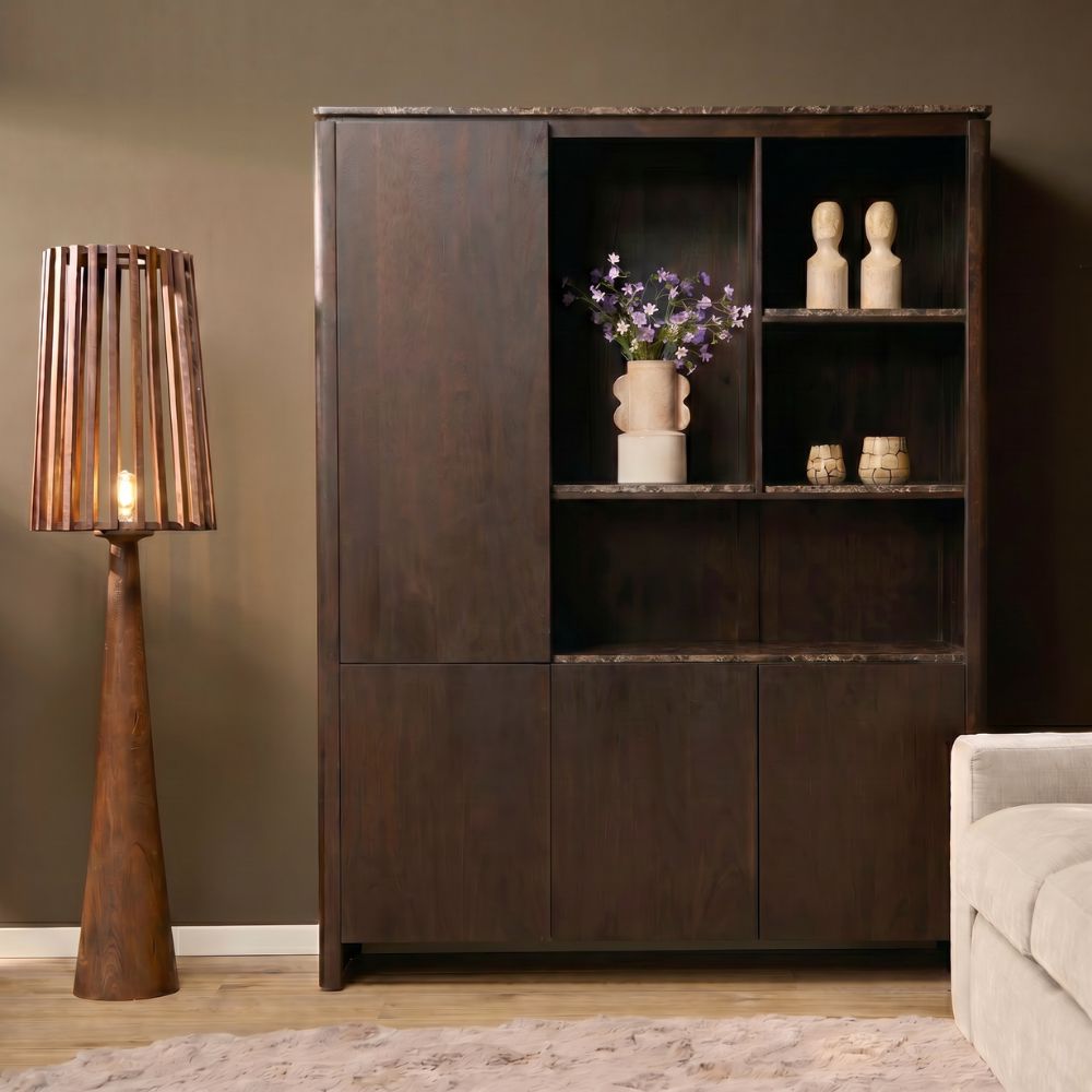 Regal XL Dallas Braun Mangoholz 160 cm
