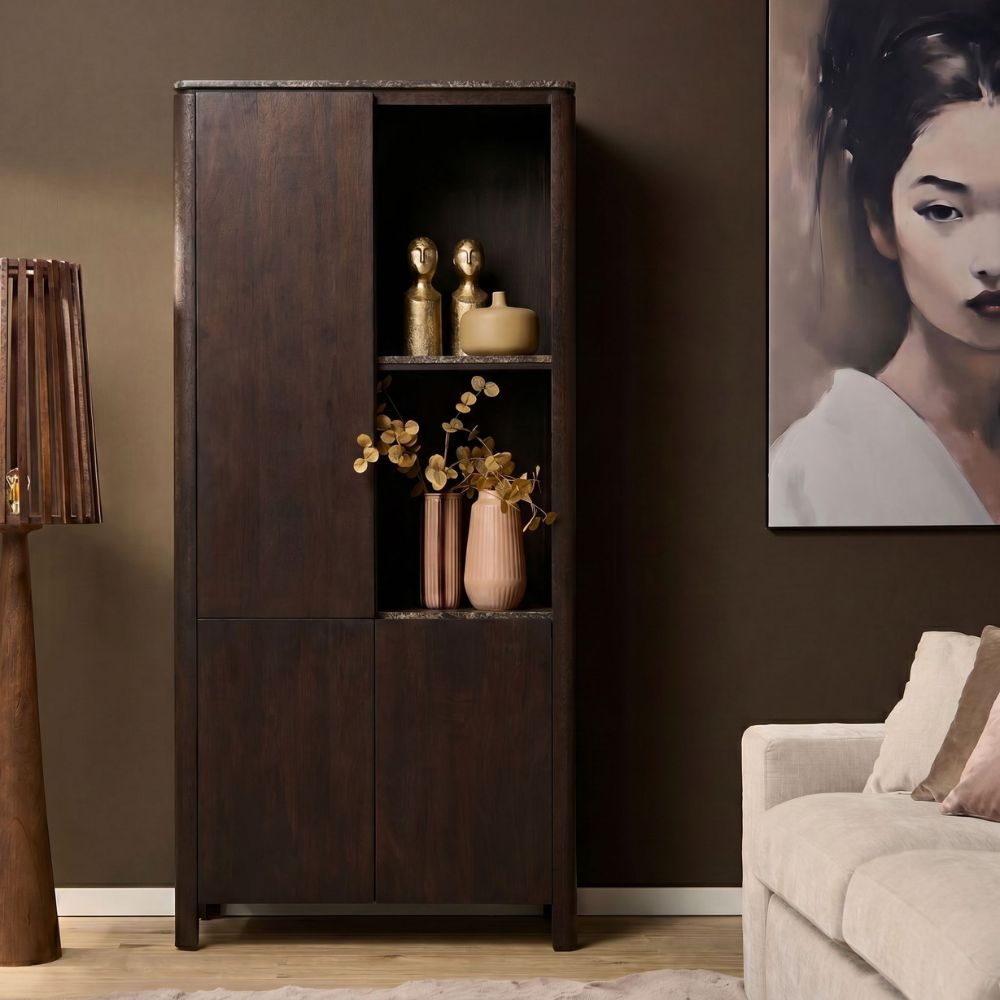 Regal Dallas Braun Mangoholz 90 cm