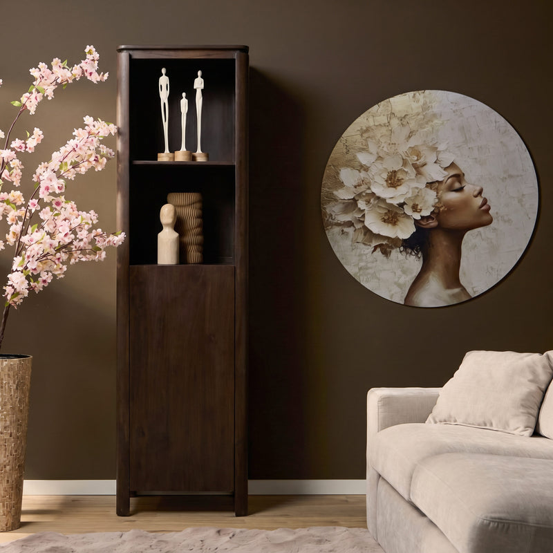 Bücherregal Dallas Braun Mangoholz 55 cm