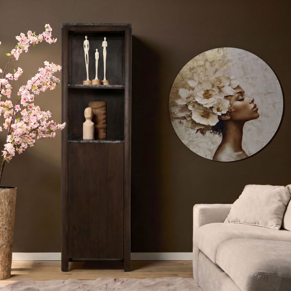 Bücherregal Dallas Braun Mangoholz 55 cm
