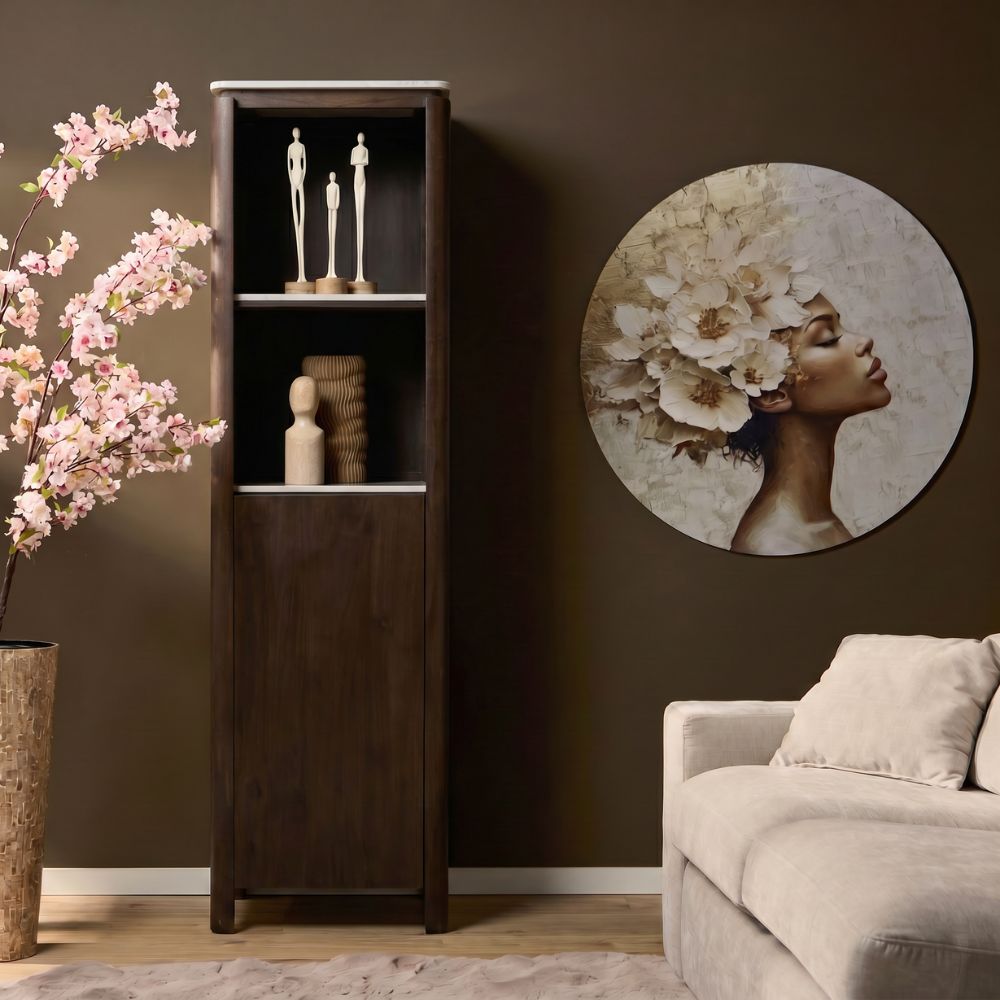 Bücherregal Dallas Braun Mangoholz 55 cm