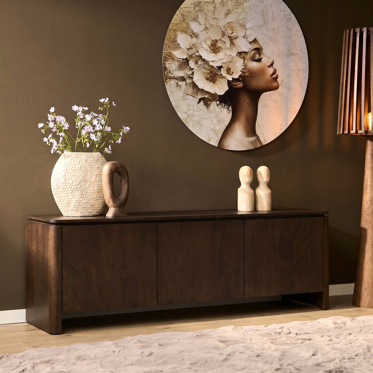 TV-Lowboard Dallas Braun Mangoholz 165 cm