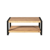 Couchtisch Britt met Ablageboden Natur Mangoholz 110 cm