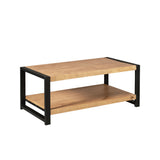 Couchtisch Britt met Ablageboden Natur Mangoholz 110 cm