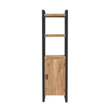 Bücherregal Britt mit Tür Natur Mangoholz 55 cm