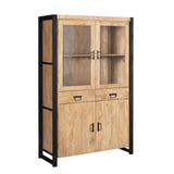 Vitrine Britt Natur Mangoholz 115 cm
