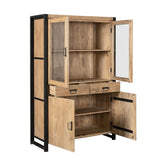 Vitrine Britt Natur Mangoholz 115 cm