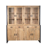 Vitrine Britt XXL Natur Mangoholz 200 cm