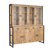 Vitrine Britt XXL Natur Mangoholz 200 cm