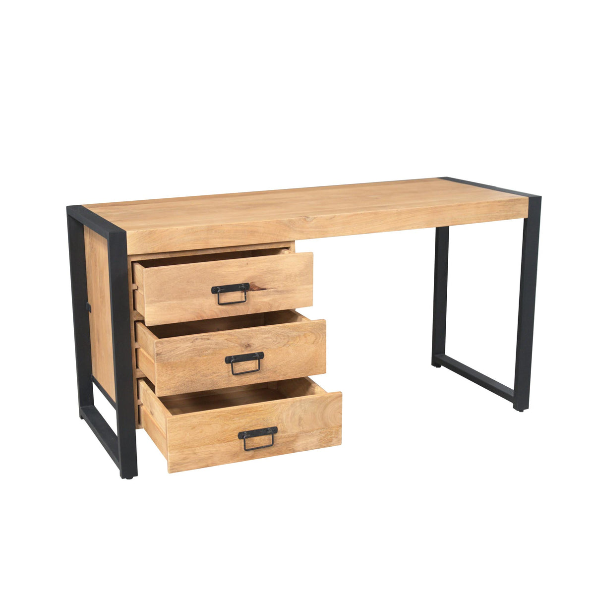 Schreibtisch Britt Natur Mangoholz 145 cm