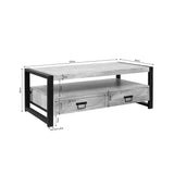 Couchtisch Britt met Vier lades Natur Mangoholz 120 cm