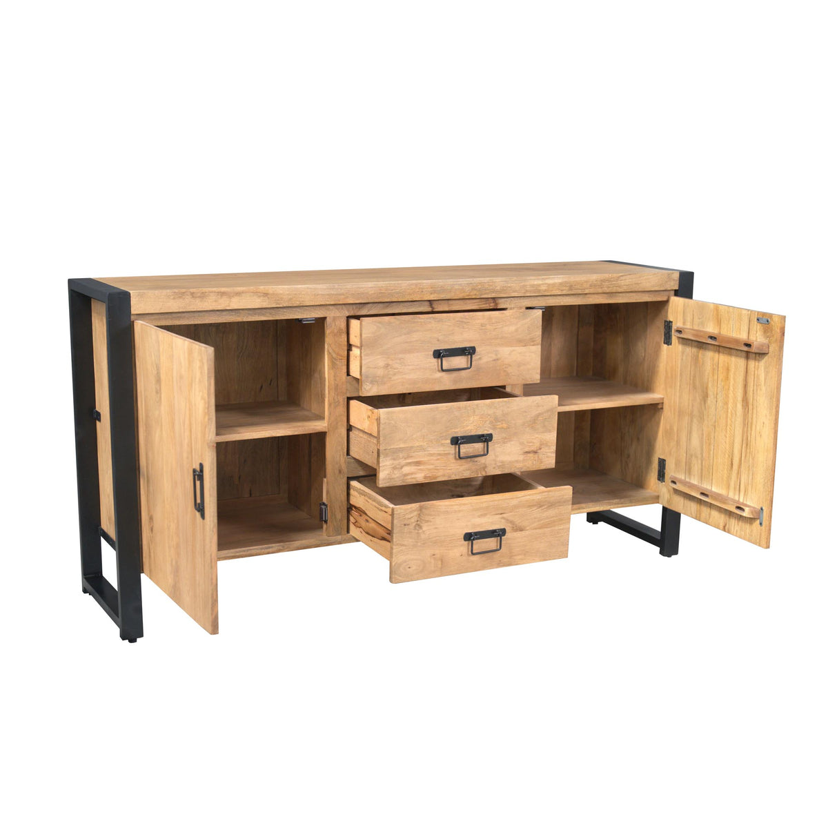 Sideboard Britt Natur Mangoholz in 4 Größen