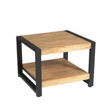 Beistelltisch Britt met Ablageboden Natur Mangoholz 60 cm