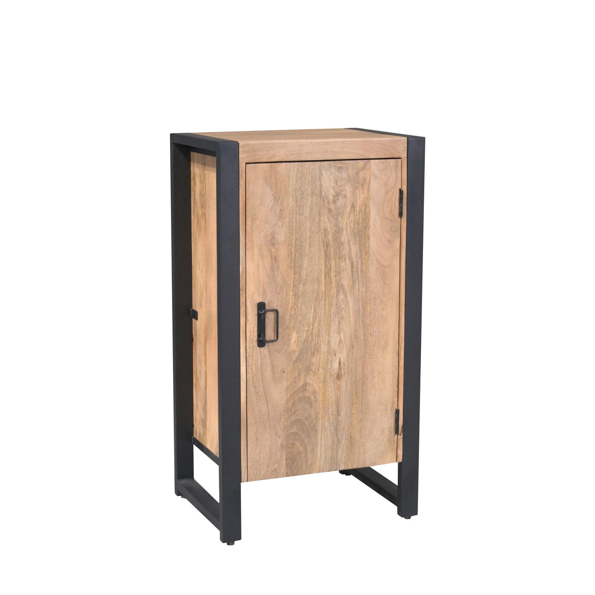 Flurschrank Britt mit Tür Natur Mangoholz 55 cm