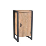 Flurschrank Britt mit Tür Natur Mangoholz 55 cm