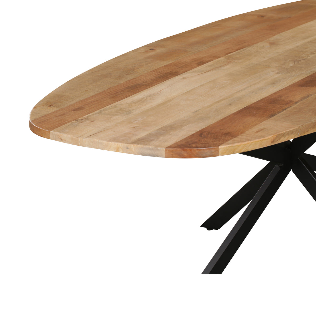Esstisch dänisch oval Elegance Natur Mangoholz in 2 Größen