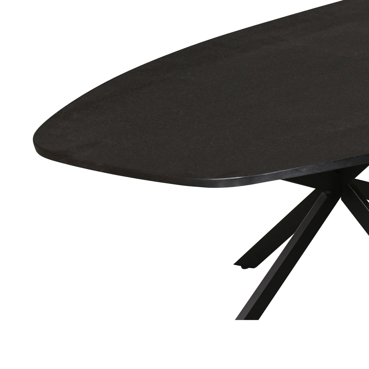 Esstisch dänisch oval Elegance Schwarz Mangoholz 200 cm