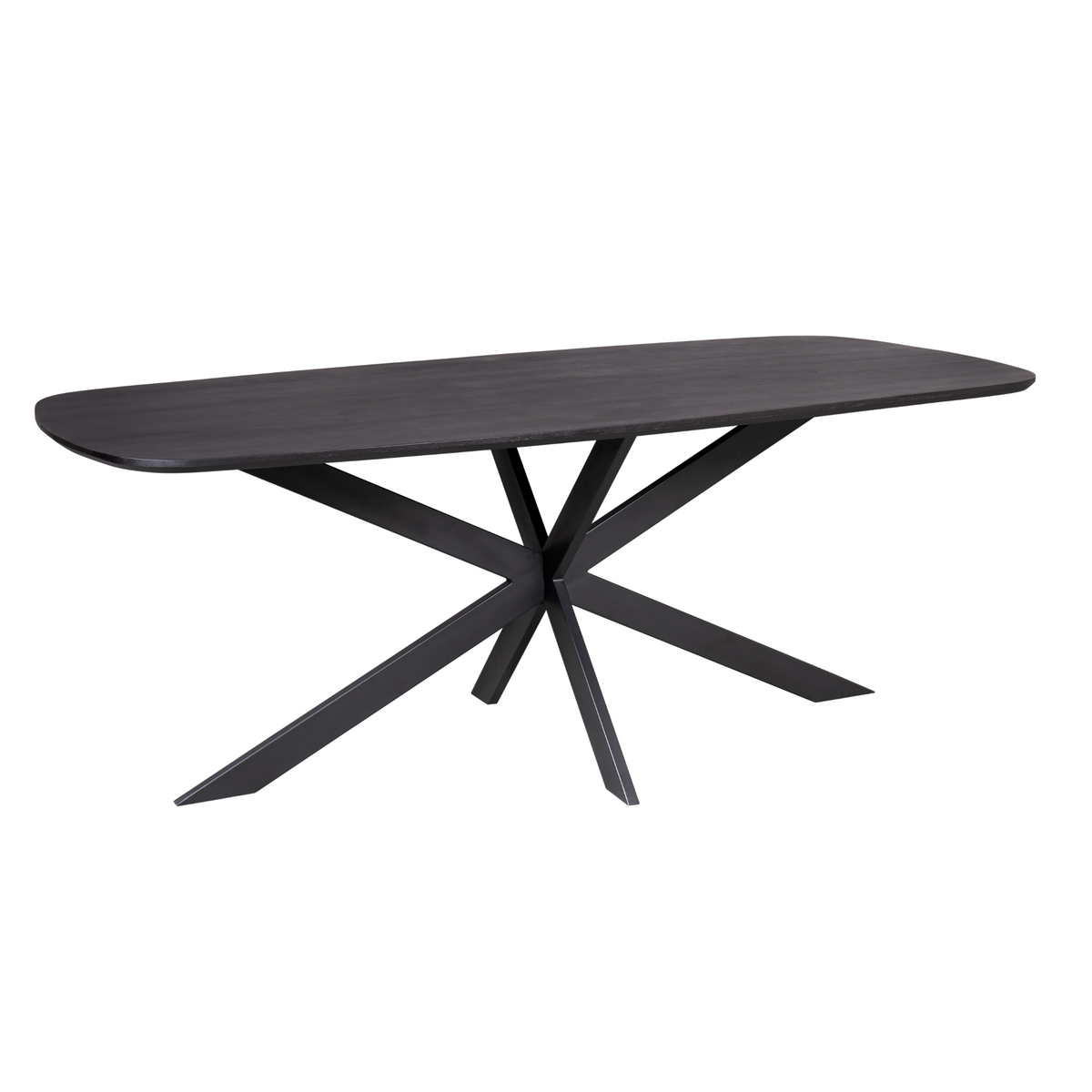 Esstisch dänisch oval Elegance Schwarz Mangoholz 240 cm