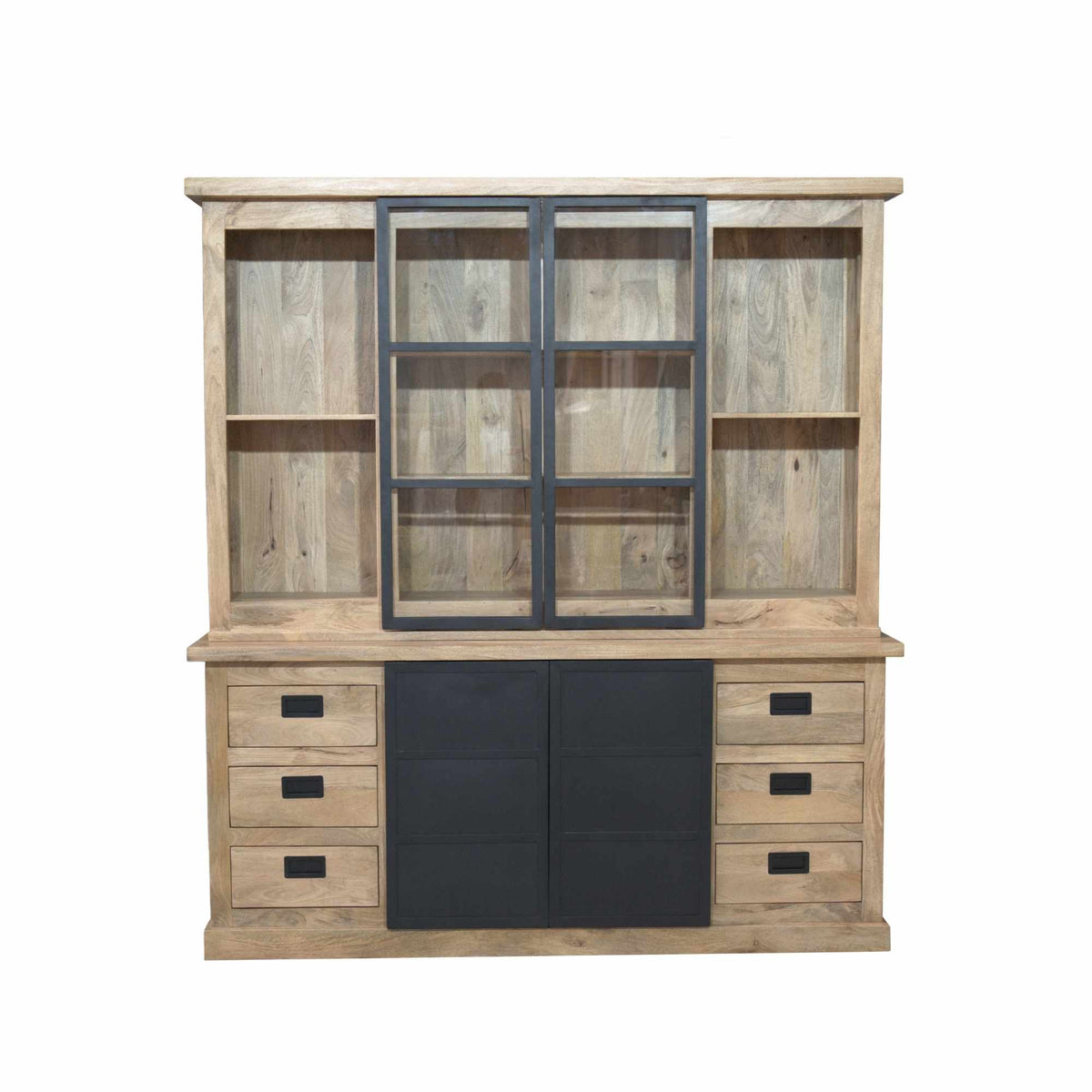 Vitrine Noa Natur Mangoholz in 3 Größen