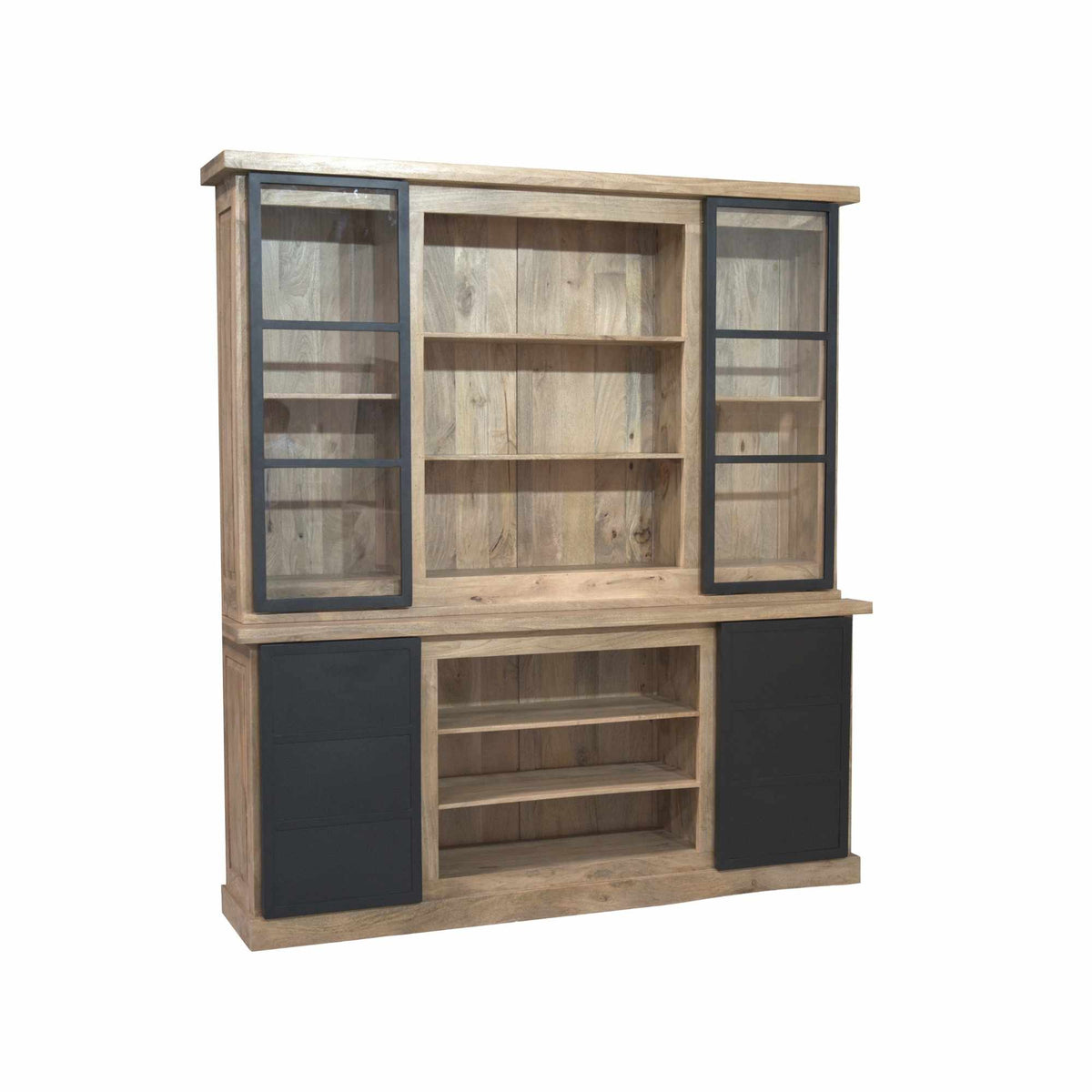 Vitrine Noa Natur Mangoholz in 3 Größen