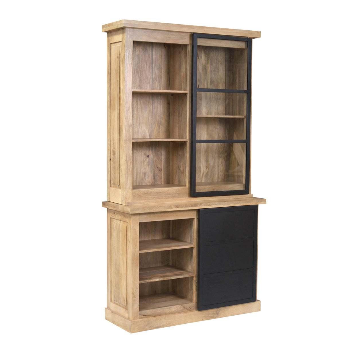Vitrine Noa Natur Mangoholz in 3 Größen