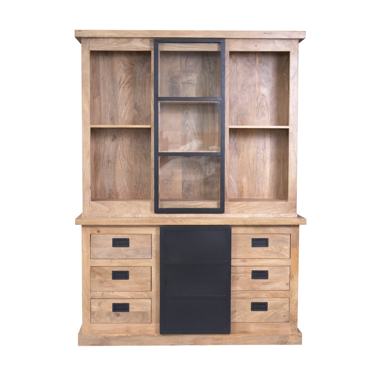 Vitrine Noa Natur Mangoholz in 3 Größen