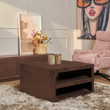 Couchtisch quadratisch Brussel Nussbaum Mangoholz 80 cm