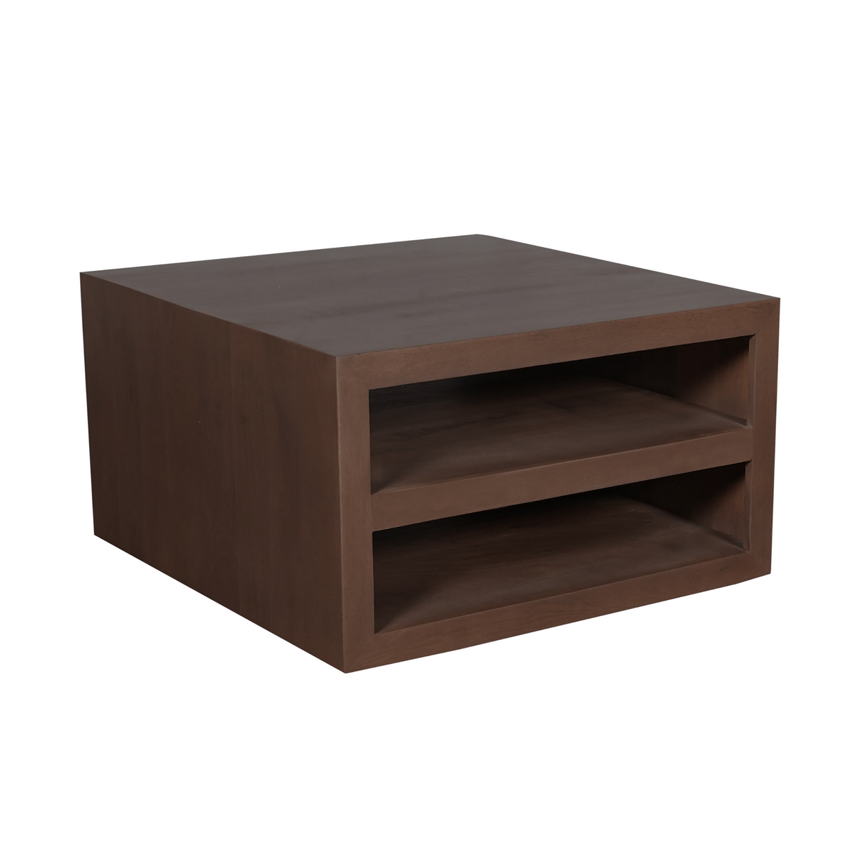 Couchtisch quadratisch Brussel Nussbaum Mangoholz 80 cm