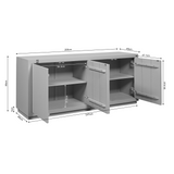 Sideboard Brussel Mangoholz massiv, in 2 Farben, 150 bis 200 cm