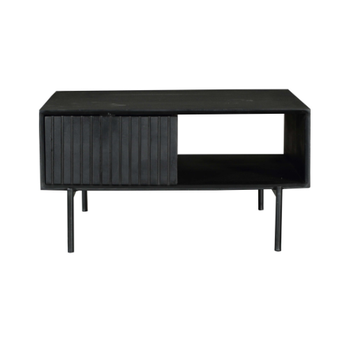 Couchtisch quadratisch Madison Schwarz Mangoholz 80 cm