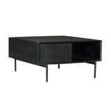 Couchtisch quadratisch Madison Schwarz Mangoholz 80 cm
