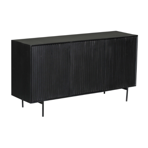 Sideboard Madison Schwarz Mangoholz in 2 Größen