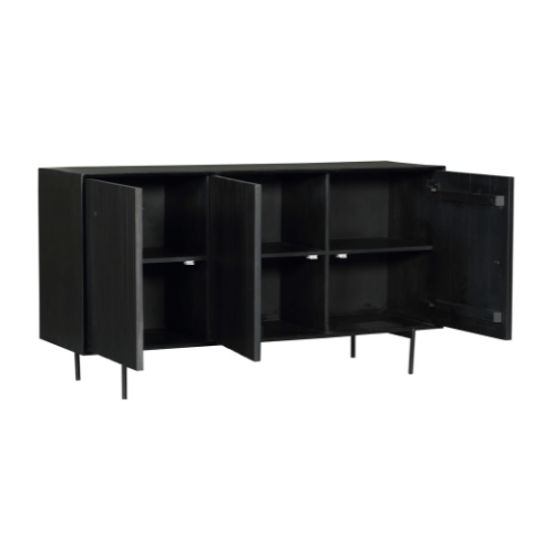 Sideboard Madison Schwarz Mangoholz in 2 Größen