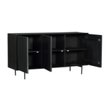 Sideboard Madison Schwarz Mangoholz in 2 Größen